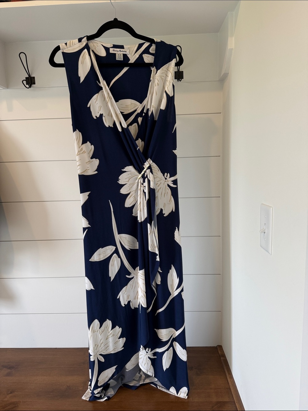 Tommy Bahama Flora Nights Midi Dress in Island Navy Size M - Picture 7 of 11